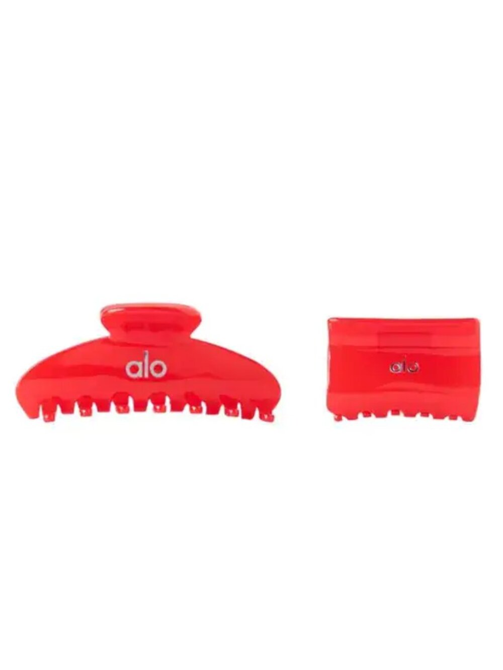 Alo Yoga  effortless claw clip - bright red 2pcs set